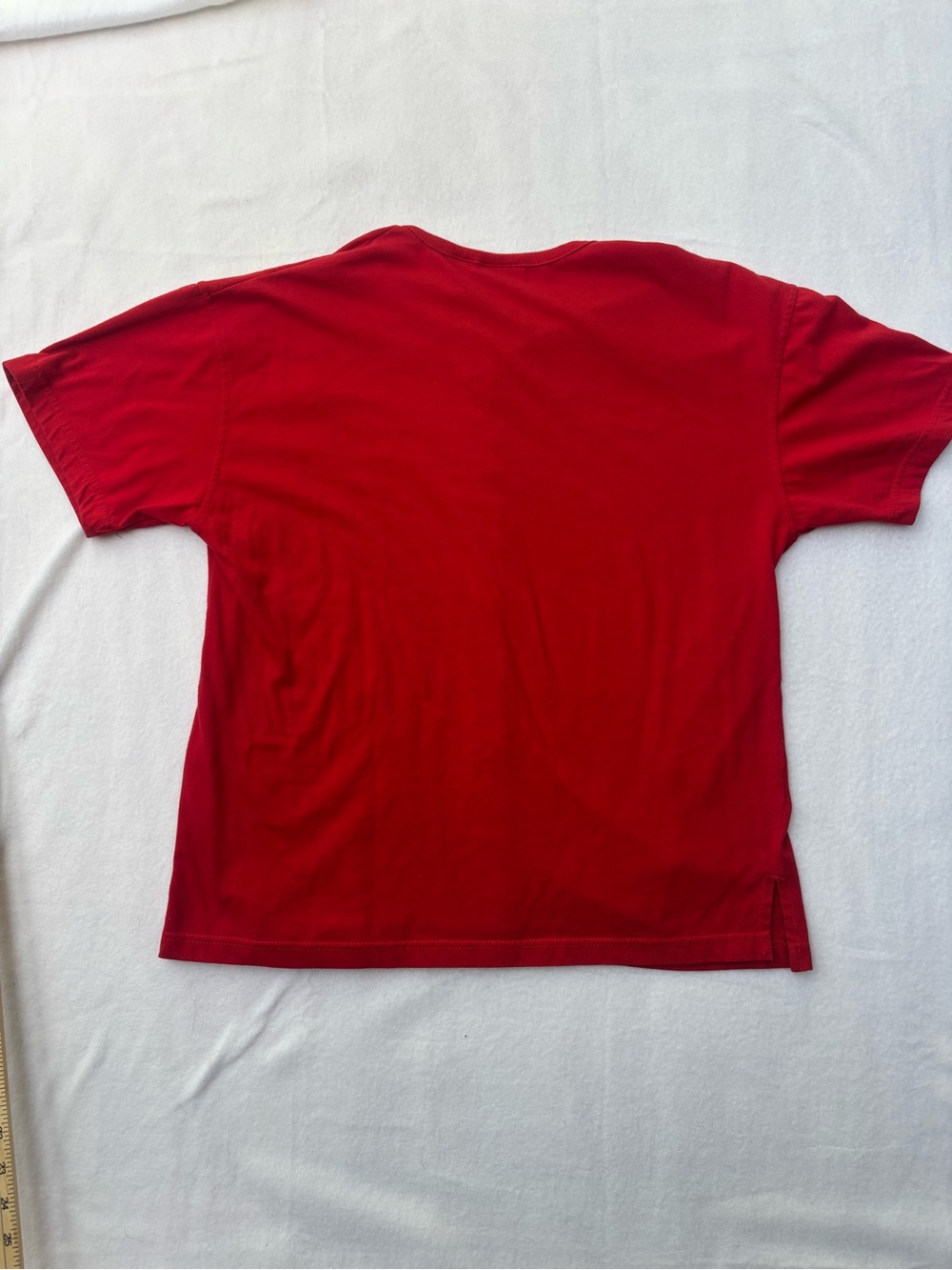VINTAGE Bold Spirit Red Floral Button-Front Womens Top - Picture 7 of 9